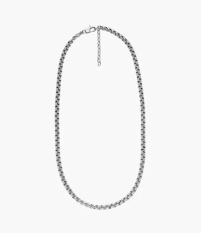 JF04576040 - Fossil All Stacked Up Stainless Steel Chain Unisex Necklace - Shop Authentic necklace(s) from Maybrands - for as low as ₦93000! 