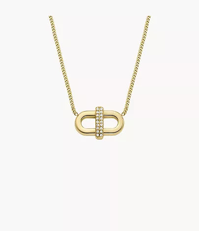 JF04582710 - Fossil Heritage D-Link Glitz Gold-Tone Stainless Steel Chain Necklace For Women - Shop Authentic necklace(s) from Maybrands - for as low as ₦85500! 