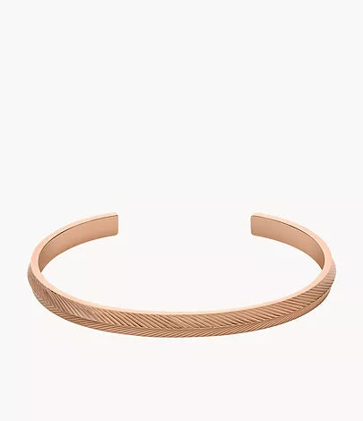 JF04661791 - Fossil Harlow Linear Texture Rose Gold-Tone Stainless Steel Cuff Bracelet For Women - Shop Authentic bracelet(s) from Maybrands - for as low as ₦73000! 