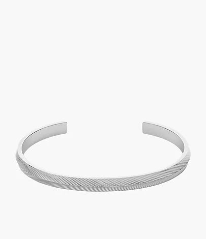 JF04665040 - Fossil Harlow Linear Texture Stainless Steel Cuff Bracelet For Women - Shop Authentic bracelet(s) from Maybrands - for as low as ₦73000! 