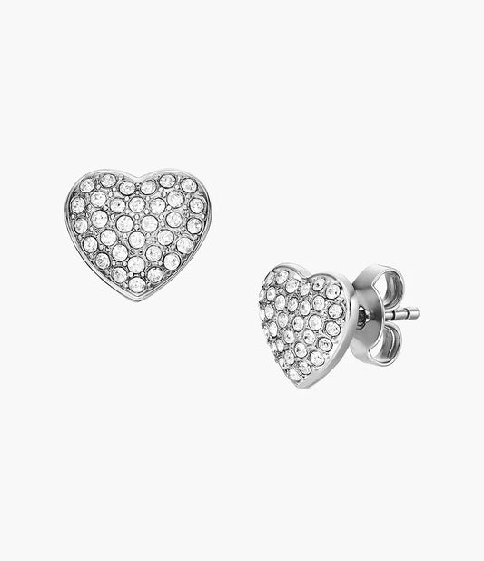 Fossil Sadie Glitz Heart Stainless Steel Stud Earrings JF04676040 - Shop Authentic Earrings(s) from Maybrands - for as low as ₦105500! 