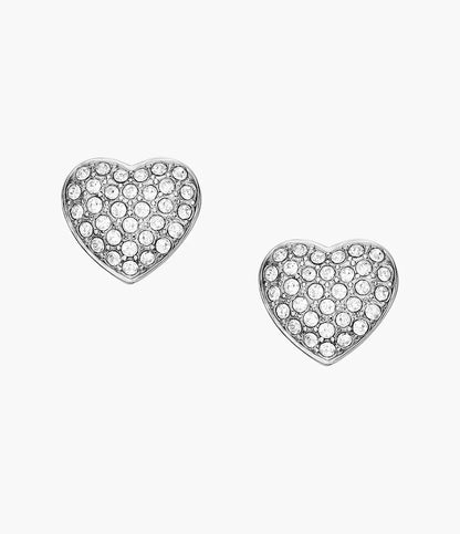 Fossil Sadie Glitz Heart Stainless Steel Stud Earrings JF04676040 - Shop Authentic Earrings(s) from Maybrands - for as low as ₦105500! 