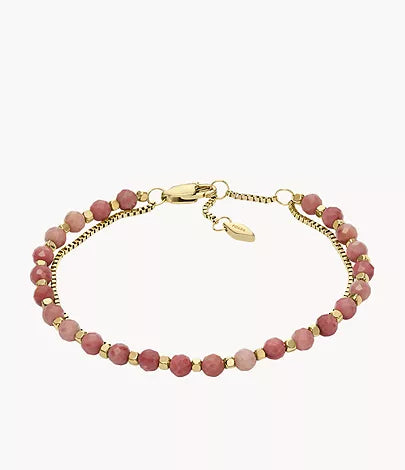 JF04682710 - Fossil All Stacked Up Pink Rhodochrosite Multi-Strand Bracelet For Women - Shop Authentic bracelet(s) from Maybrands - for as low as ₦68000! 