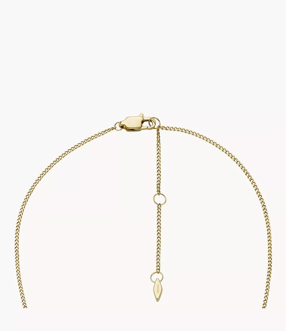 Fossil Harlow Locket Collection Gold-Tone Stainless Steel Pendant Necklace JF04738710 - Shop Authentic necklaces(s) from Maybrands - for as low as ₦151000! 