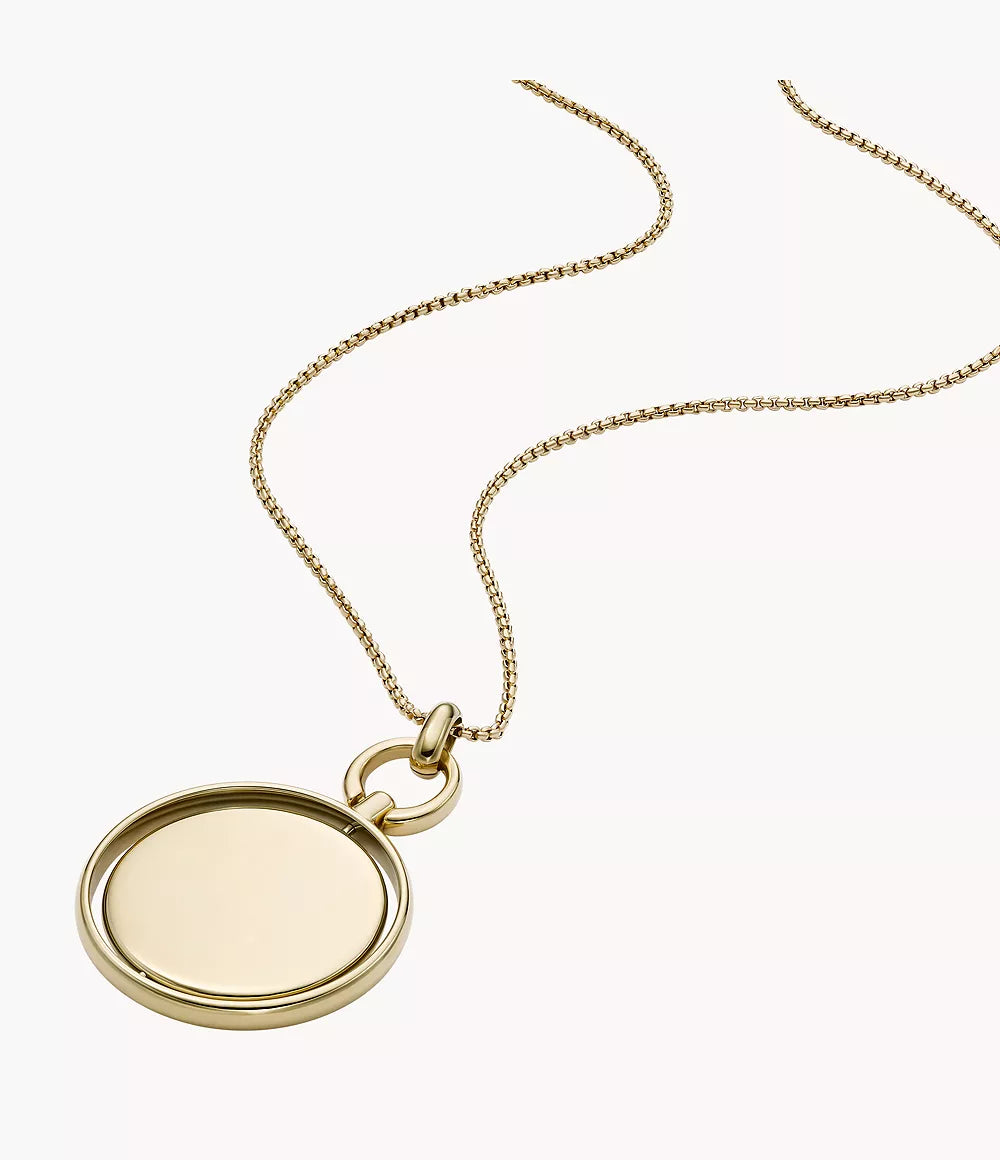 Fossil Heritage Legacy Charm Gold-Tone Stainless Steel Pendant Necklace JF04779710 - Shop Authentic necklaces(s) from Maybrands - for as low as ₦247000! 