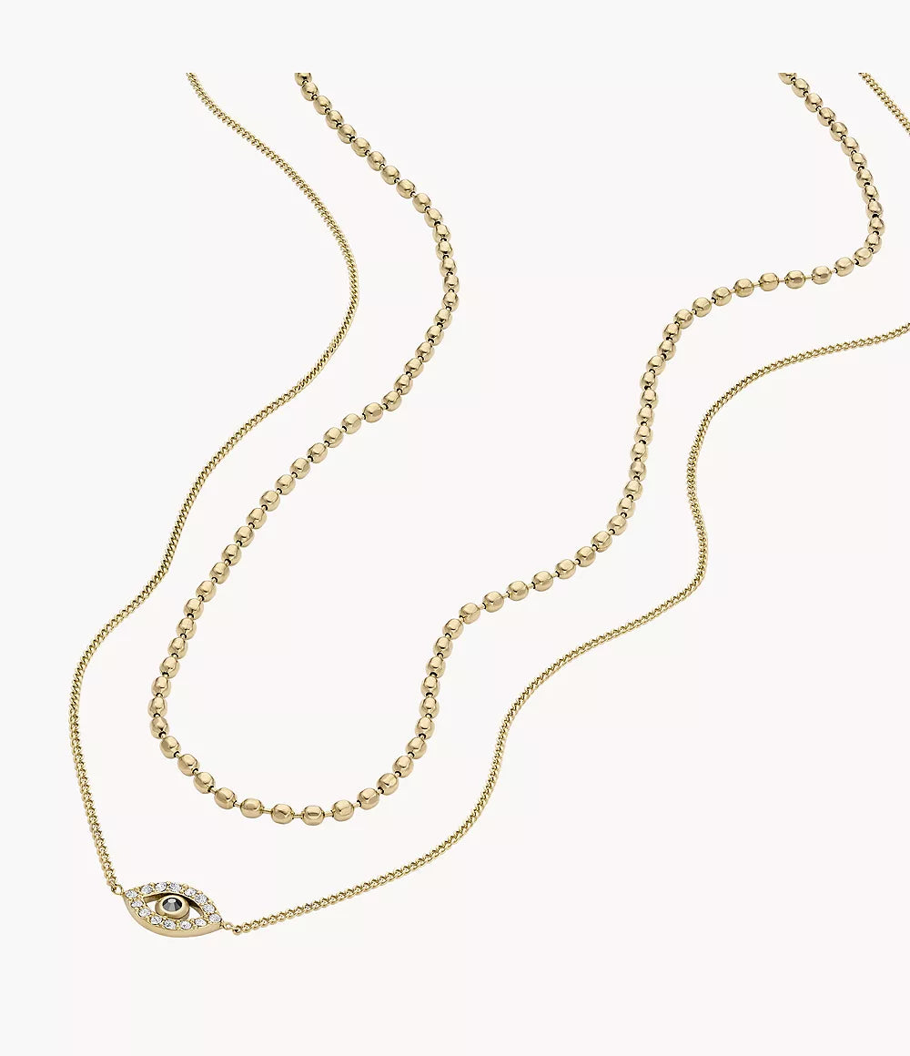 Sutton Evil Eye Gold-Tone Stainless Steel Multi-Strand Necklace JF04792710 - Shop Authentic FOSWOMNEC(s) from Maybrands - for as low as ₦131000! 