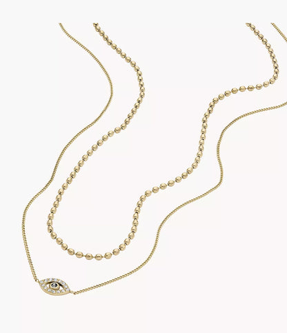 Sutton Evil Eye Gold-Tone Stainless Steel Multi-Strand Necklace JF04792710 - Shop Authentic FOSWOMNEC(s) from Maybrands - for as low as ₦131000! 