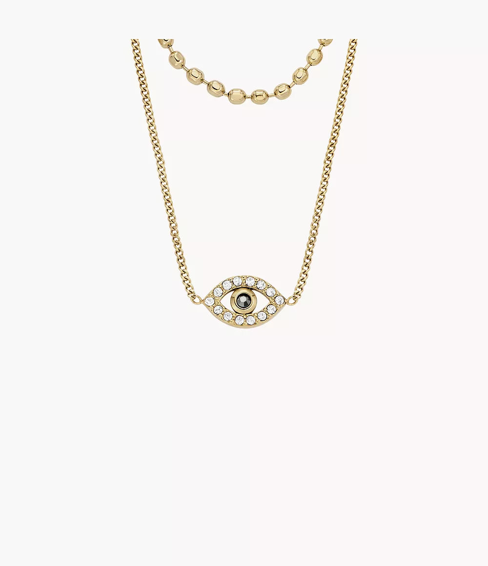 Sutton Evil Eye Gold-Tone Stainless Steel Multi-Strand Necklace JF04792710 - Shop Authentic FOSWOMNEC(s) from Maybrands - for as low as ₦131000! 