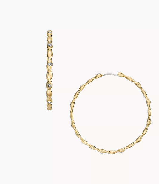 Sutton Evil Eye Gold-Tone Stainless Steel Hoop Earrings JF04817710 - Shop Authentic FOSWOMEAR(s) from Maybrands - for as low as ₦164000! 