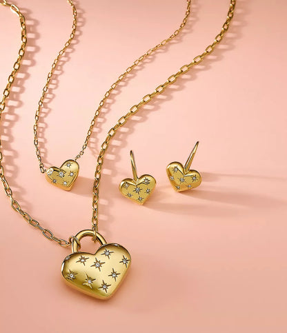 Sadie All My Love Gold-Tone Stainless Steel Heart Drop Earrings JF04833710 - Shop Authentic FOSWOMEAR(s) from Maybrands - for as low as ₦114500! 