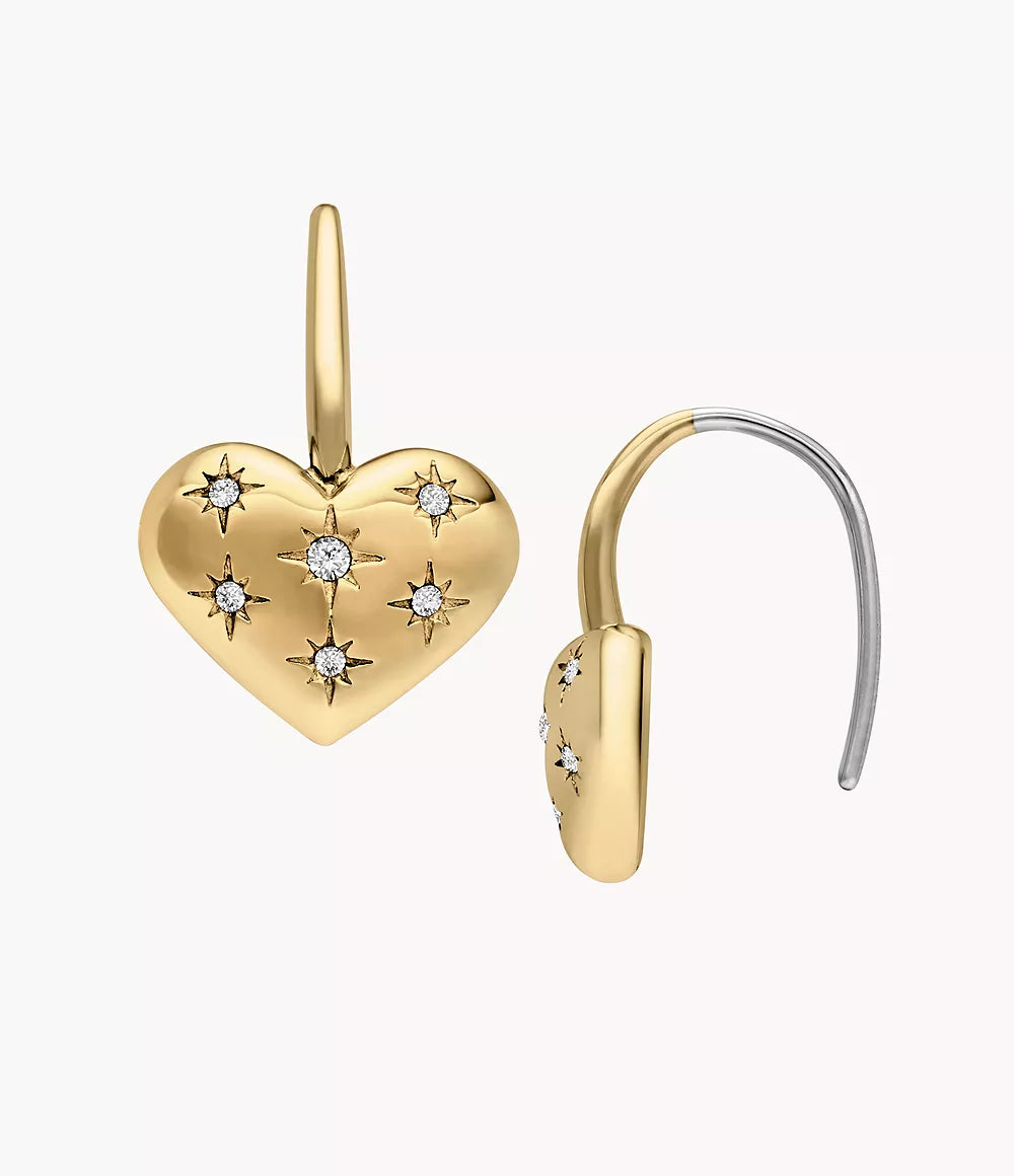Sadie All My Love Gold-Tone Stainless Steel Heart Drop Earrings JF04833710 - Shop Authentic FOSWOMEAR(s) from Maybrands - for as low as ₦114500! 