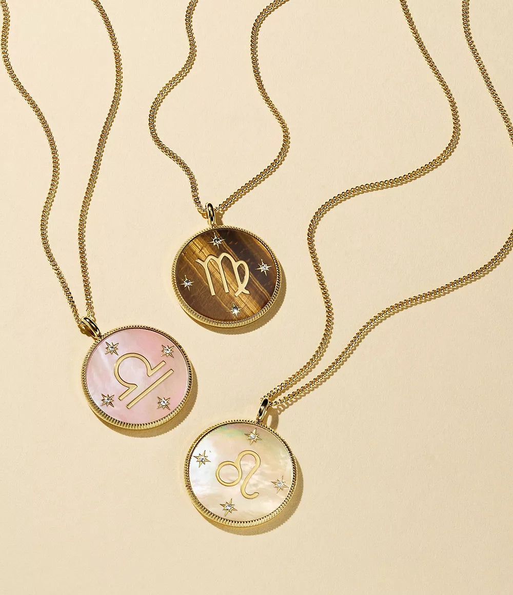 Virgo Sutton Zodiac Gold-Tone Stainless Steel Tiger's Eye Pendant Necklace JF04843710 - Shop Authentic FOSWOMNEC(s) from Maybrands - for as low as ₦114100! 