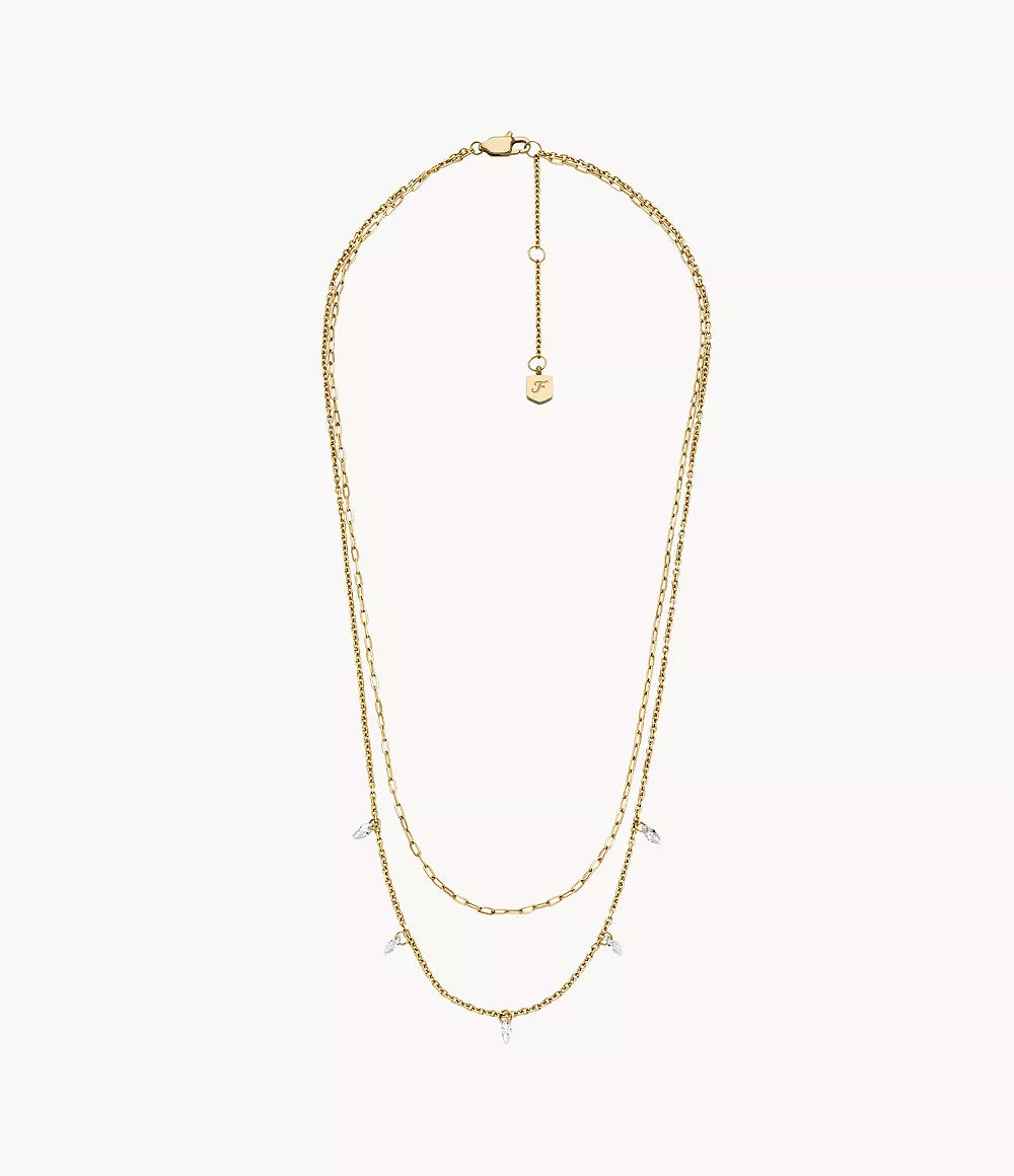 Ellis Shaky Glitz Gold-Tone Stainless Steel Multi-Strand Necklace JF04894710 - Shop Authentic FOSWOMNEC(s) from Maybrands - for as low as ₦131000! 