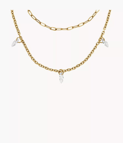 Ellis Shaky Glitz Gold-Tone Stainless Steel Multi-Strand Necklace JF04894710 - Shop Authentic FOSWOMNEC(s) from Maybrands - for as low as ₦131000! 