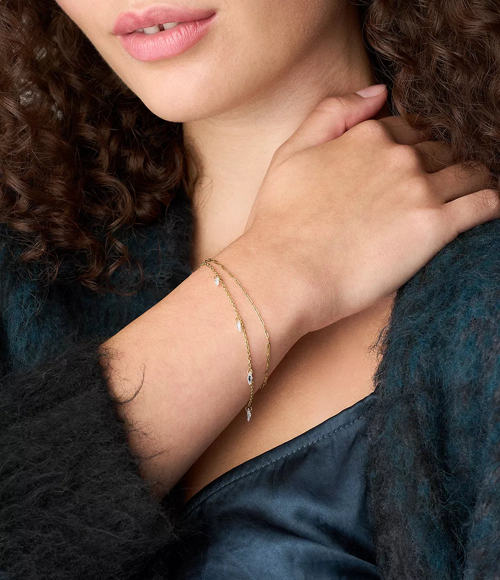 Ellis Shaky Glitz Gold-Tone Stainless Steel Multi-Strand Bracelet JF04895710 - Shop Authentic FOSWOMBRA(s) from Maybrands - for as low as ₦131000! 