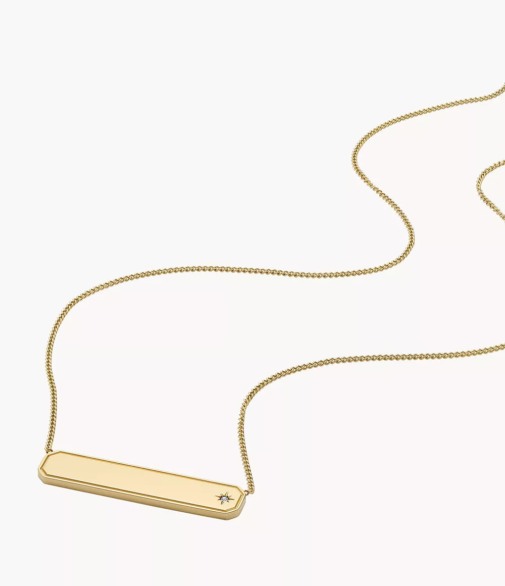 Sadie Gold-Tone Stainless Steel ID Necklace JF04926710 - Shop Authentic FOSWOMNEC(s) from Maybrands - for as low as ₦98000! 