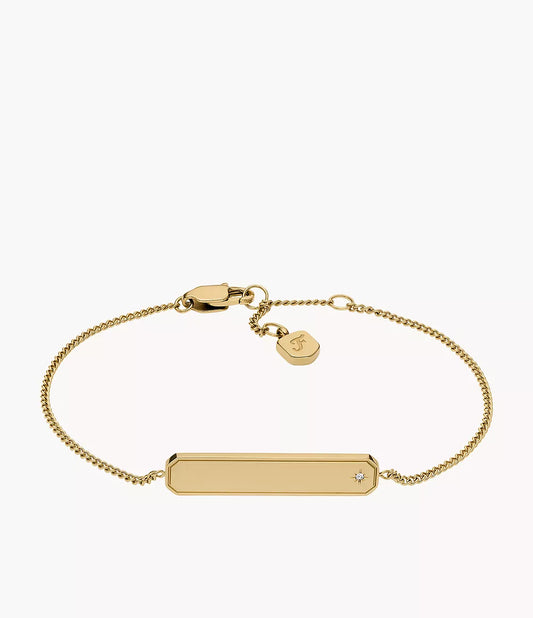 Sadie Gold-Tone Stainless Steel ID Bracelet JF04928710 - Shop Authentic FOSWOMBRA(s) from Maybrands - for as low as ₦81500! 