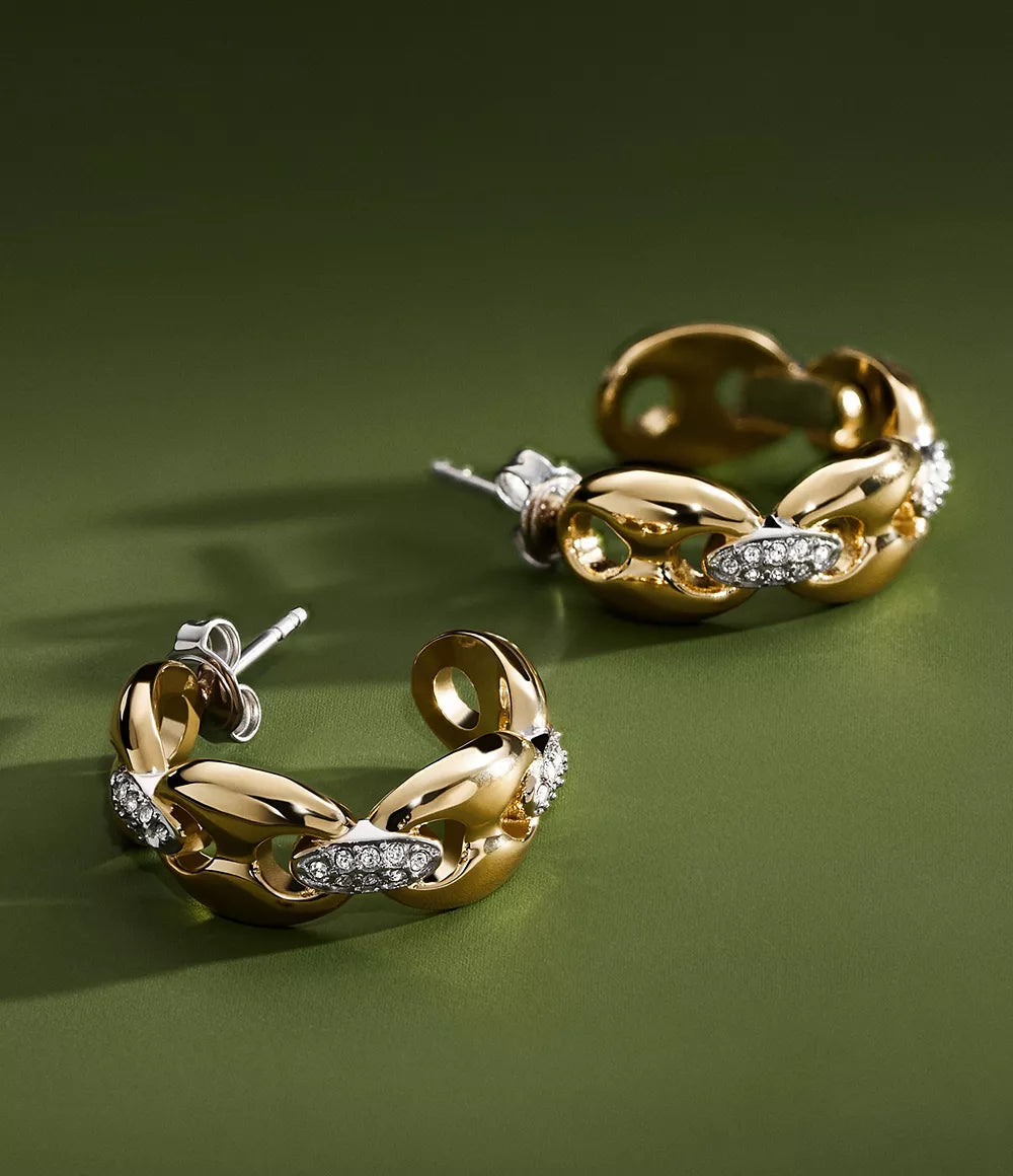 Heritage D-Link Glitz Two-Tone Stainless Steel Hoop Earrings JF04930998 - Shop Authentic FOSWOMEAR(s) from Maybrands - for as low as ₦131000! 