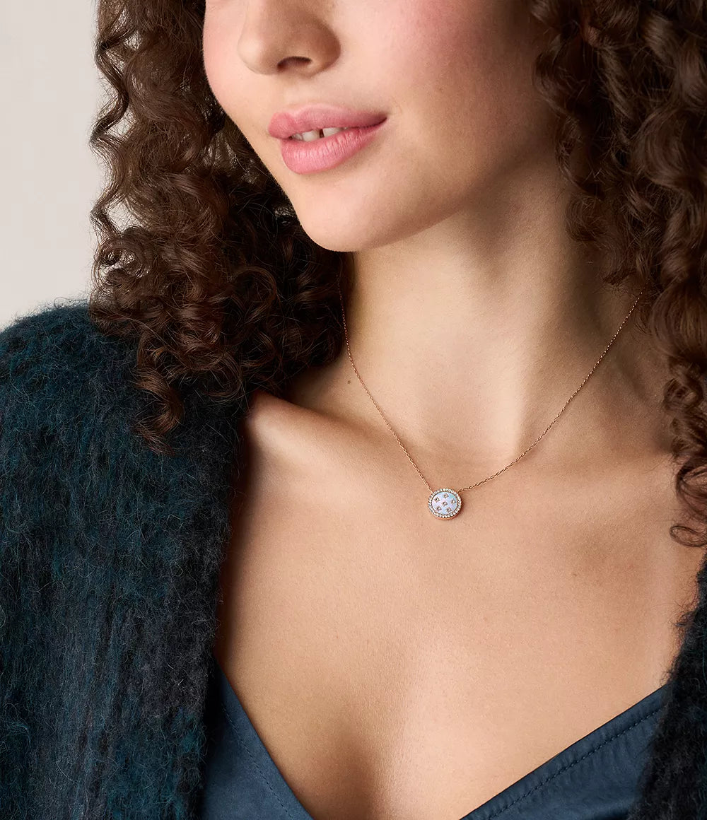 Merrit Classic Mother-of-Pearl Rose Gold-Tone Stainless Steel Pendant Necklace JF04936791 - Shop Authentic FOSWOMNEC(s) from Maybrands - for as low as ₦131000! 