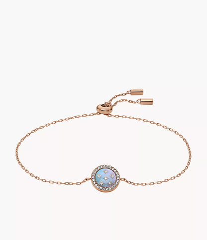 Merrit Classic Mother-of-Pearl Rose Gold-Tone Stainless Steel Station Bracelet JF04937791 - Shop Authentic FOSWOMBRA(s) from Maybrands - for as low as ₦98000! 