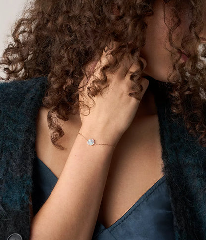 Merrit Classic Mother-of-Pearl Rose Gold-Tone Stainless Steel Station Bracelet JF04937791 - Shop Authentic FOSWOMBRA(s) from Maybrands - for as low as ₦98000! 