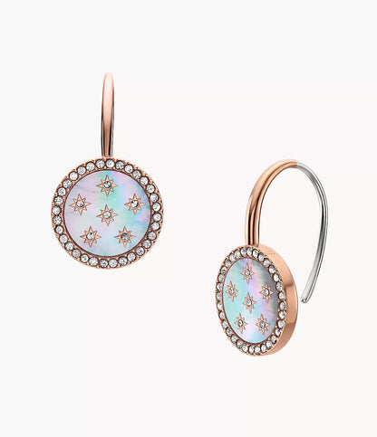 Merrit Classic Mother-of-Pearl Rose Gold-Tone Stainless Steel Drop Earrings JF04938791 - Shop Authentic FOSWOMEAR(s) from Maybrands - for as low as ₦131000! 