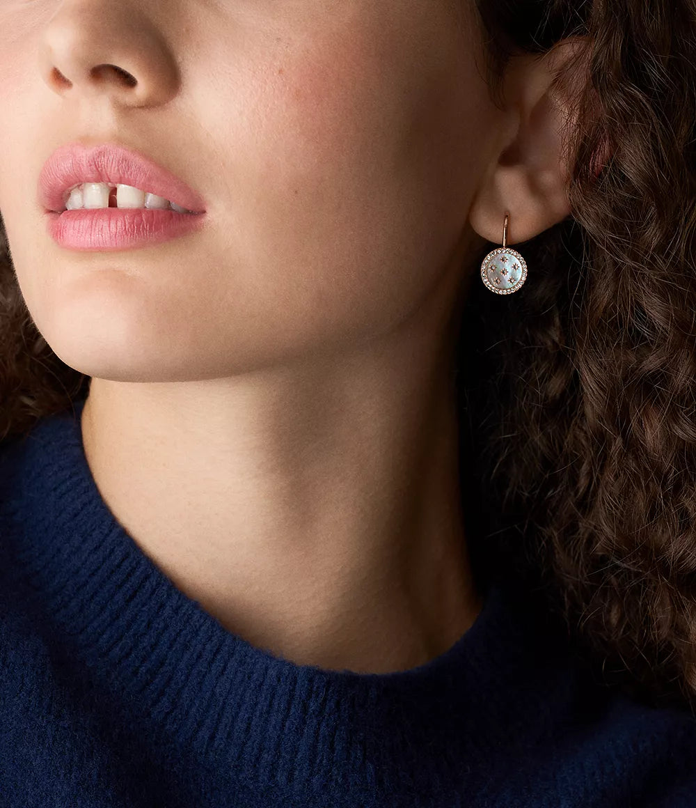 Merrit Classic Mother-of-Pearl Rose Gold-Tone Stainless Steel Drop Earrings JF04938791 - Shop Authentic FOSWOMEAR(s) from Maybrands - for as low as ₦131000! 