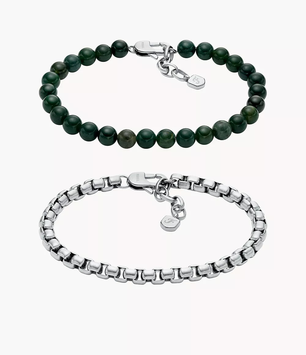 Stainless Steel and Green Agate Bracelet Gift Set JF04940SET - Shop Authentic FOSMENBRA(s) from Maybrands - for as low as ₦164000! 