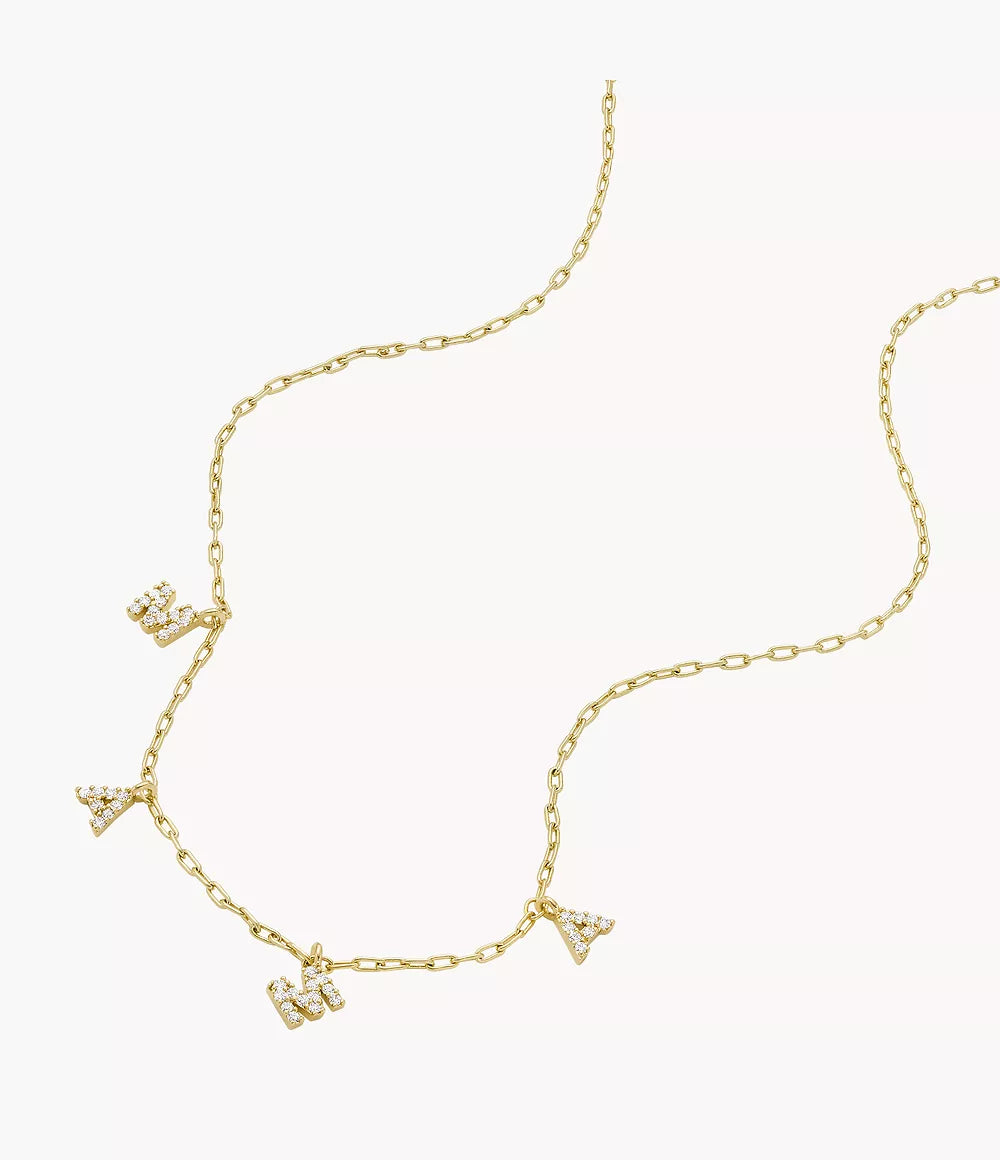 Fossil Hazel Gold-Tone Brass Chain Necklace JOA00764710 - Shop Authentic necklaces(s) from Maybrands - for as low as ₦95500! 