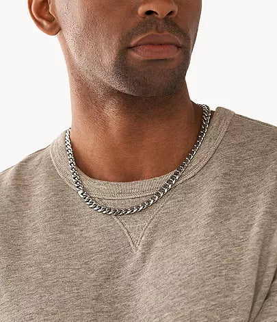 JOF00948040-Fossil Stainless Steel Chain Unisex Necklace - Shop Authentic necklaces(s) from Maybrands - for as low as ₦99000! 