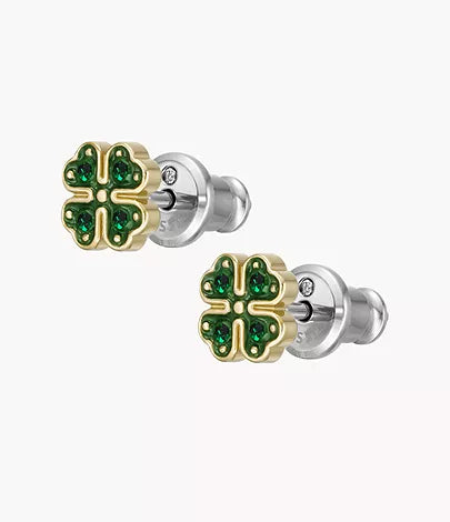 JOF01019710 - Fossil Trend Story Green Glass Stud Earrings - Shop Authentic (s) from Maybrands - for as low as ₦61000! 