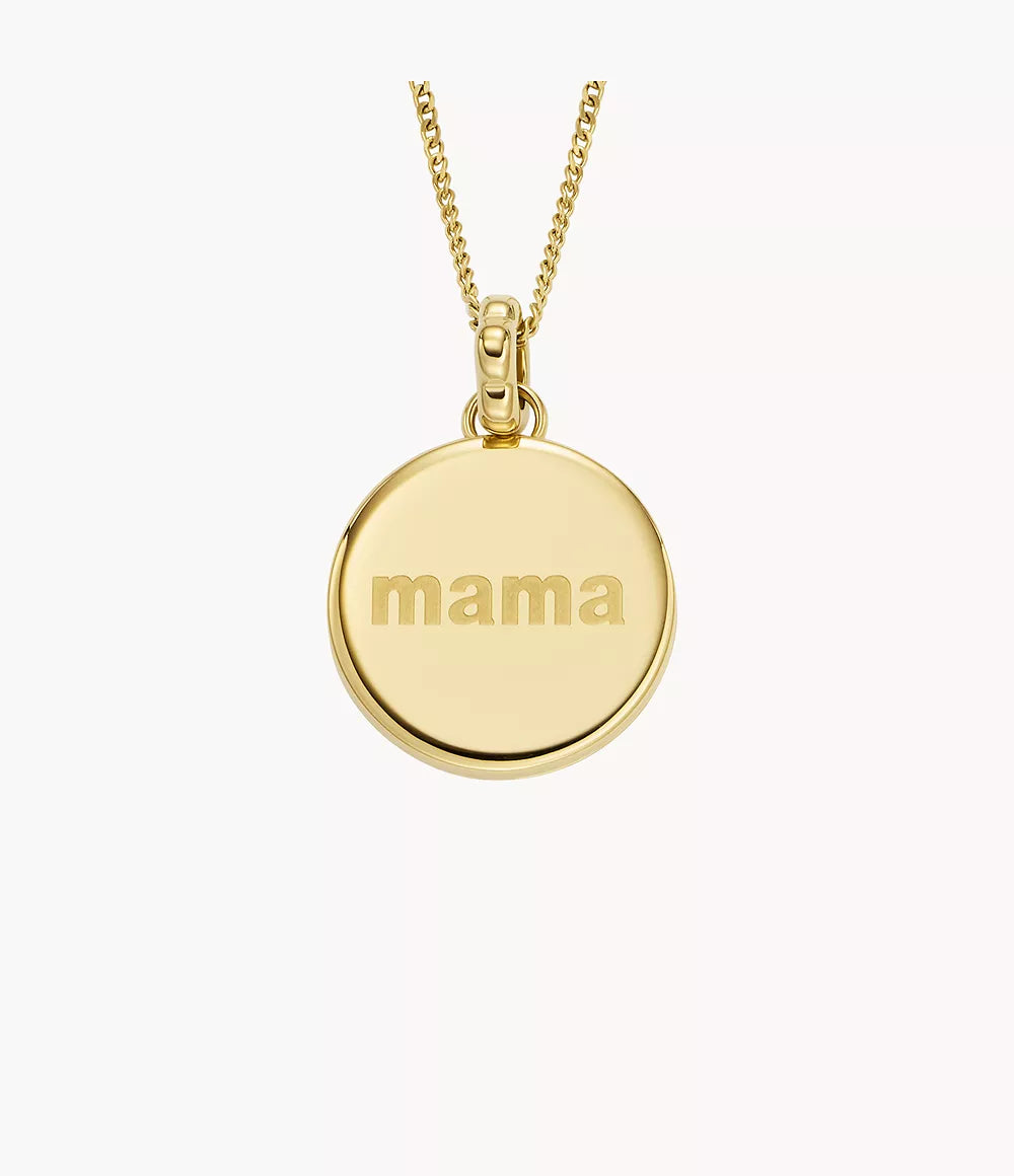 Fossil Mothers Day Locket Gold-Tone Stainless Steel Pendant Necklace JOF01093710 - Shop Authentic necklaces(s) from Maybrands - for as low as ₦151000! 