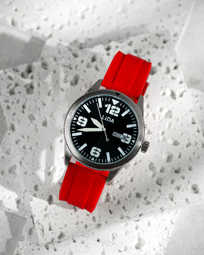 Lida Red Silicone Date Watch LD00005 - Shop Authentic LIDFASWAT(s) from Maybrands - for as low as ₦143500! 