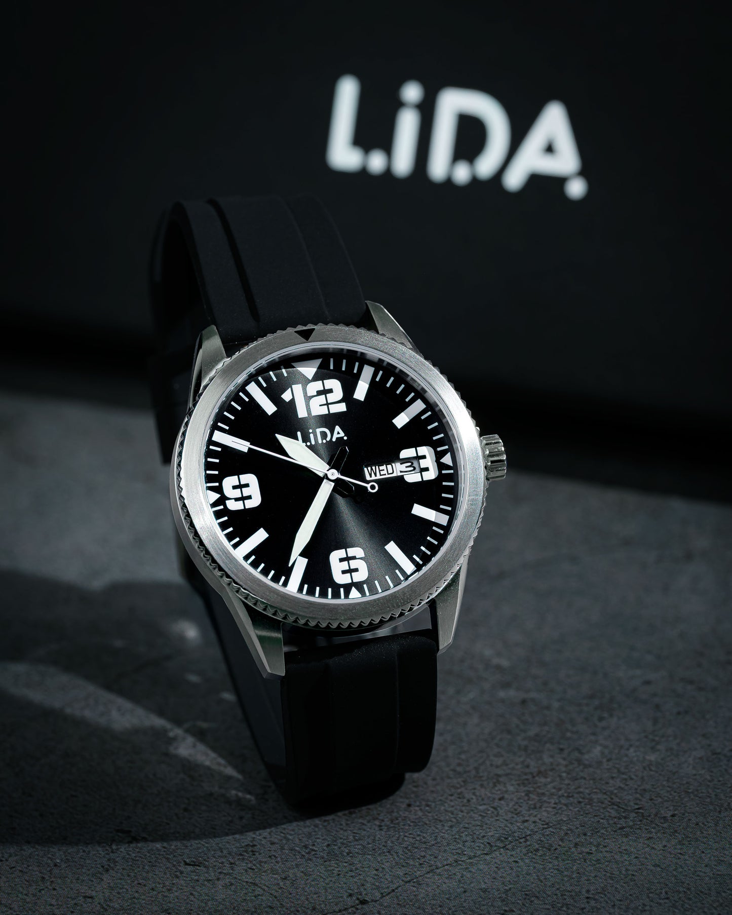 Lida Black Silicone Date Watch LD00001 - Shop Authentic LIDFASWAT(s) from Maybrands - for as low as ₦143500! 