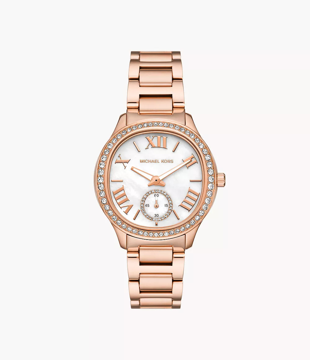 MK4806 - Michael Kors Sage Three-Hand Rose Gold-Tone Stainless Steel Watch - Shop Authentic Watches(s) from Maybrands - for as low as ₦539000! 