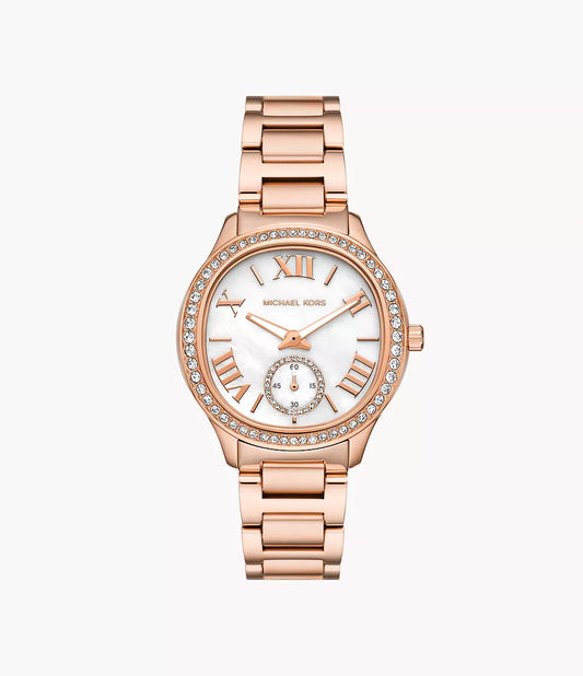 MK4806 - Michael Kors Sage Three-Hand Rose Gold-Tone Stainless Steel Watch - Shop Authentic Watches(s) from Maybrands - for as low as ₦539000! 