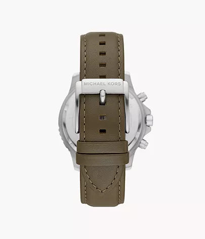 MK8985 - Michael Kors Cortlandt Chronograph Olive Leather Watch - Shop Authentic watch(s) from Maybrands - for as low as ₦244500! 