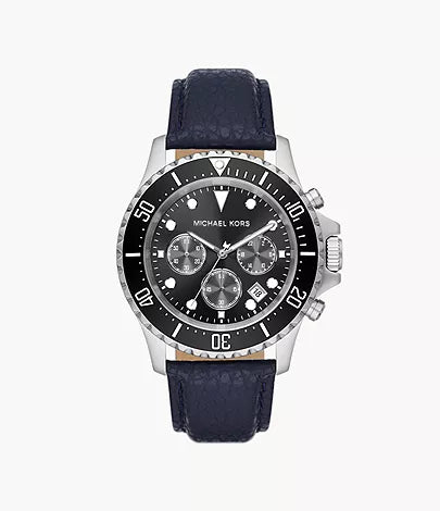 MK9091 - Michael Kors Everest Chronograph Navy Leather Watch - Shop Authentic watch(s) from Maybrands - for as low as ₦317000! 