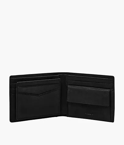 ML4400001 - Fossil Everett Large Black Leather Coin Pocket Bifold For Men - Shop Authentic handbags, wallets & cases(s) from Maybrands - for as low as ₦131500! 