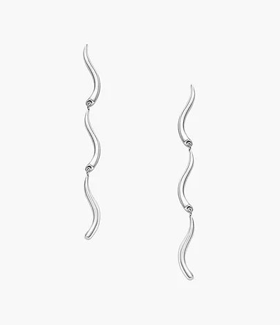 SKJ1792040 - Skagen Kariana Waves Stainless Steel Long Drop Earrings for Women - Shop Authentic earrings(s) from Maybrands - for as low as ₦102500! 