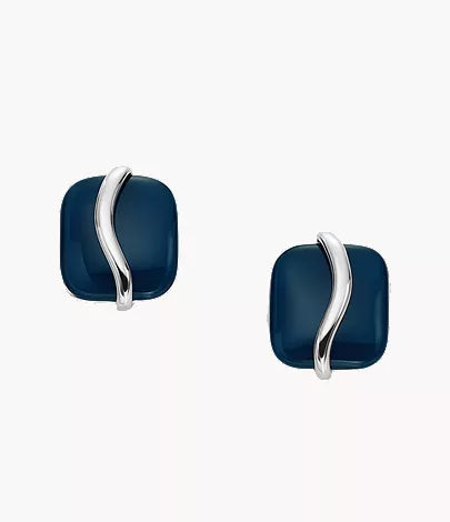 Sofie Sea Glass Blue Organic-Shaped Stud Earrings SKJ1810040 - Shop Authentic (s) from Maybrands - for as low as ₦61000! 