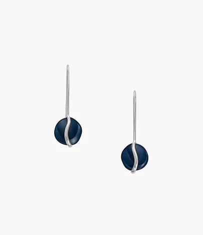 SKJ1812040 - Skagen Sofie Sea Glass Blue Organic-Shaped Pull-Through Earrings for Women - Shop Authentic earrings(s) from Maybrands - for as low as ₦120000! 