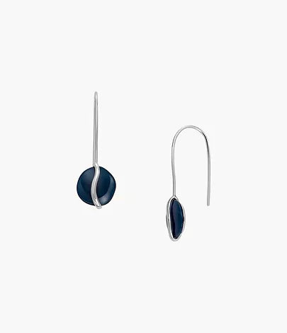 SKJ1812040 - Skagen Sofie Sea Glass Blue Organic-Shaped Pull-Through Earrings for Women - Shop Authentic earrings(s) from Maybrands - for as low as ₦120000! 