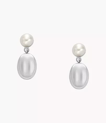 SKJ1835040 - SKagen Agnethe Pearl White Freshwater Pearl and Pebble Drop Earrings - Shop Authentic earrings(s) from Maybrands - for as low as ₦120000! 