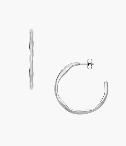 Moderne Stak Silver-Tone Stainless Steel Hoop Earrings SKJ1871040 - Shop Authentic SKAWOMEAR(s) from Maybrands - for as low as ₦130000! 