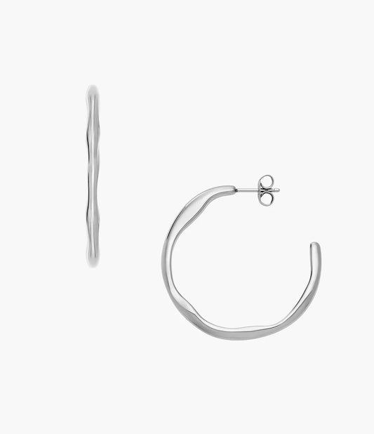Moderne Stak Silver-Tone Stainless Steel Hoop Earrings SKJ1871040 - Shop Authentic SKAWOMEAR(s) from Maybrands - for as low as ₦130000! 