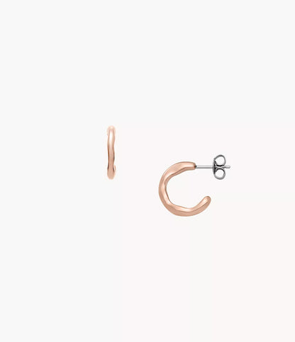Moderne Stak Rose Gold-Tone Stainless Steel Hoop EarringsSKJ1873791 - Shop Authentic SKAWOMEAR(s) from Maybrands - for as low as ₦97500! 