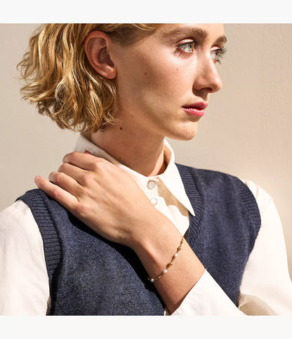 Agnethe Pearl Gold-Tone Stainless Steel Bracelet SKJ1880710 - Shop Authentic SKAWOMBRA(s) from Maybrands - for as low as ₦131000! 