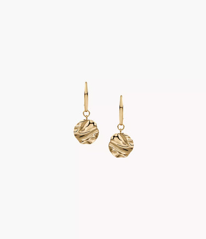 Moderne Stak Gold-Tone Stainless Steel Wave Medallion Drop Earrings SKJ1883710 - Shop Authentic SKAWOMEAR(s) from Maybrands - for as low as ₦116500! 