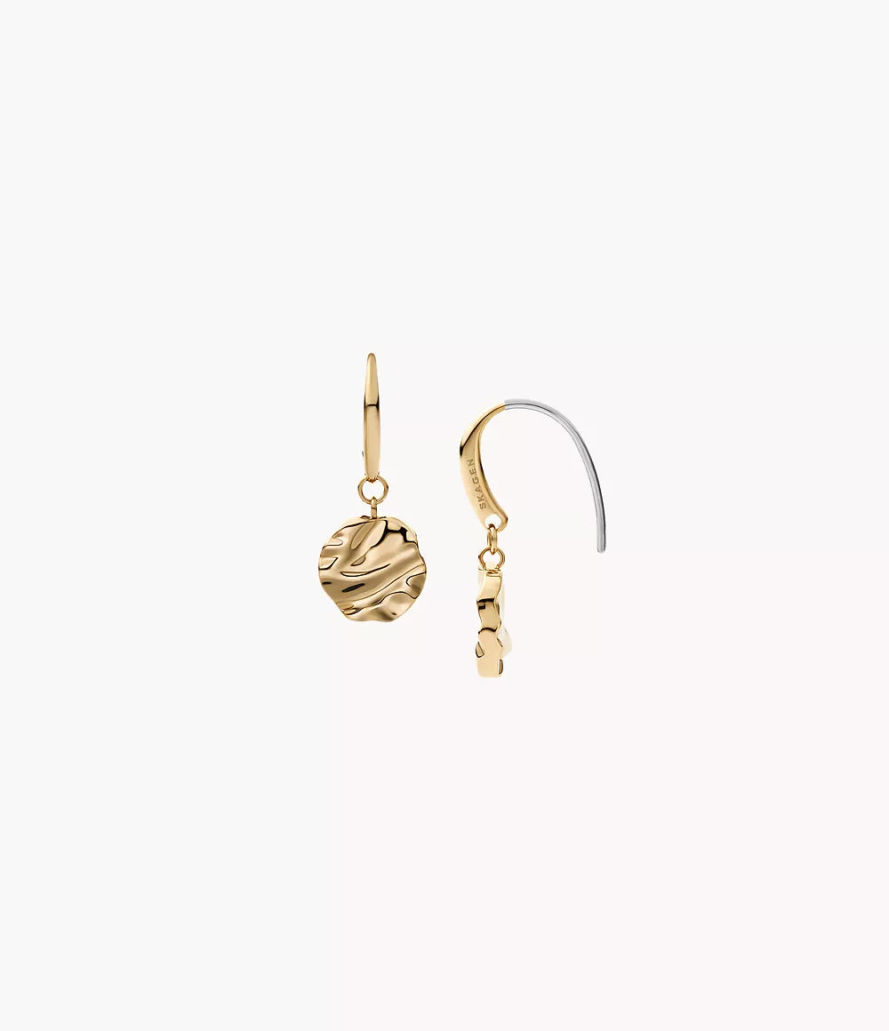 Moderne Stak Gold-Tone Stainless Steel Wave Medallion Drop Earrings SKJ1883710 - Shop Authentic SKAWOMEAR(s) from Maybrands - for as low as ₦116500! 